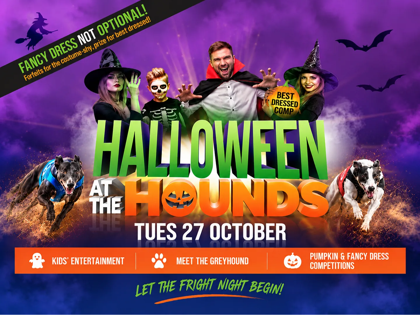 halloween at the hounds at sunderland greyhound stadium